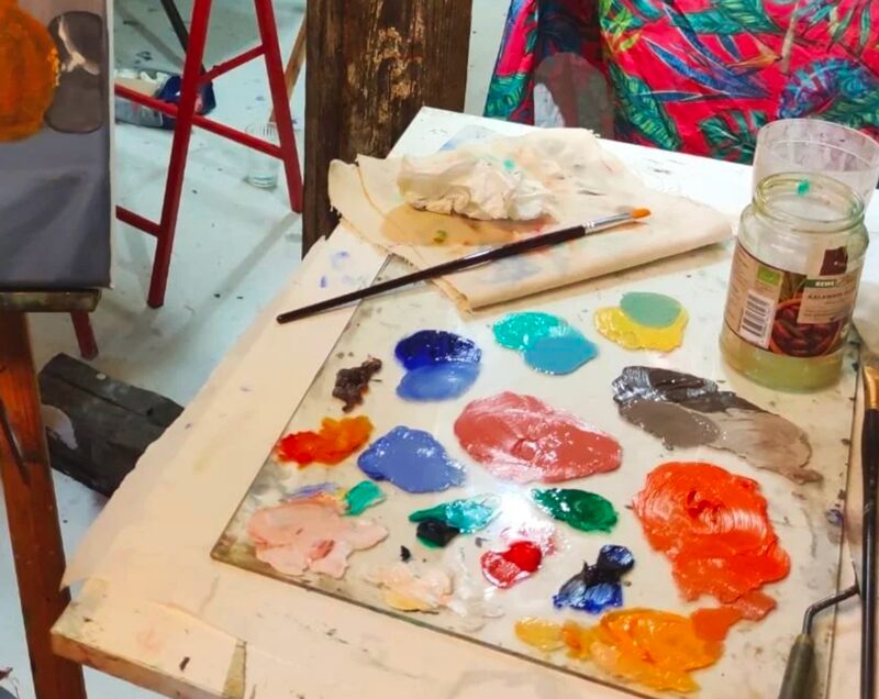 유화 그림 물감 이미지